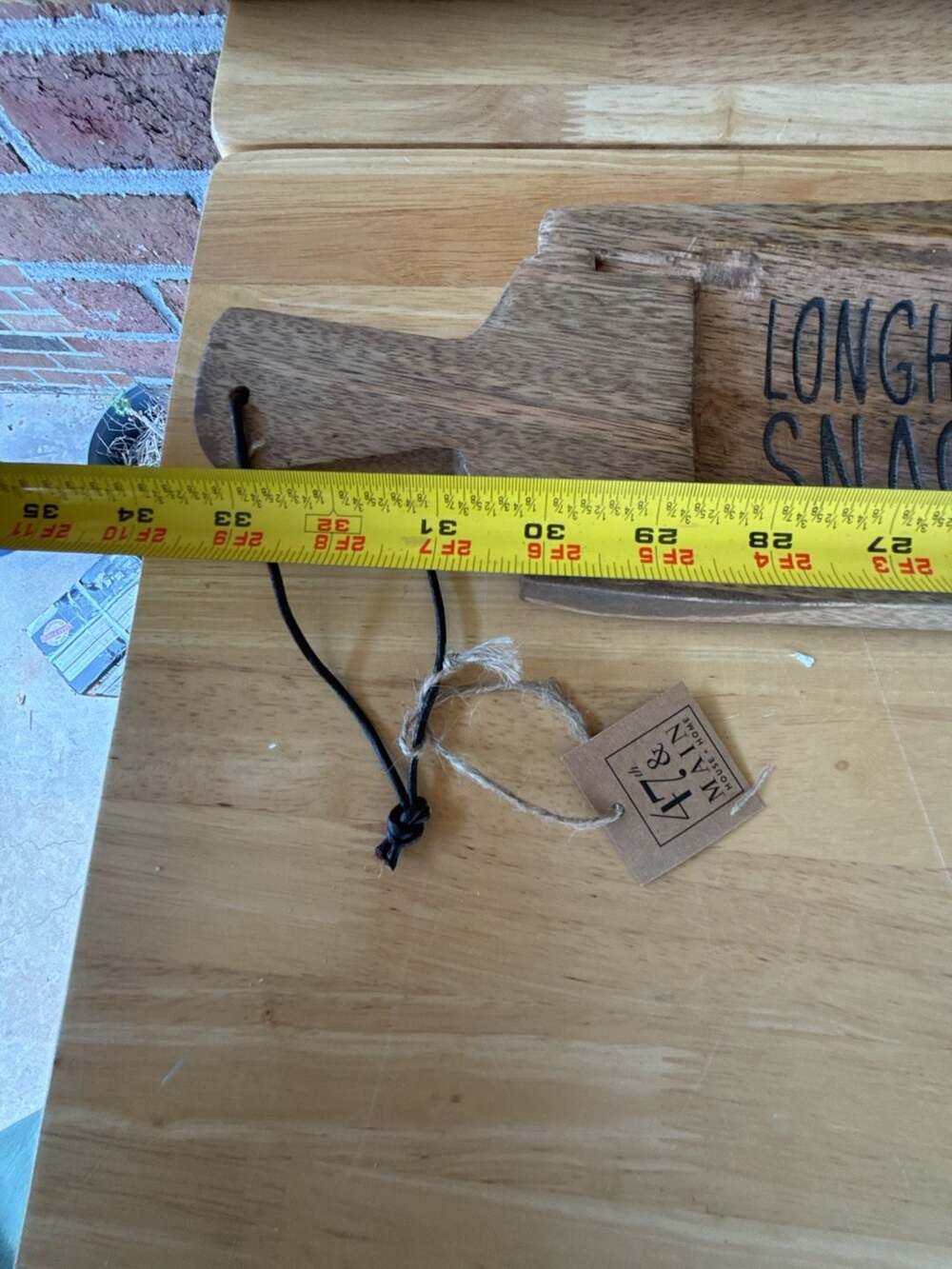47th & Main Longhorn Snacks Decorative Wooden Serving Tray - Picture 4 of 5